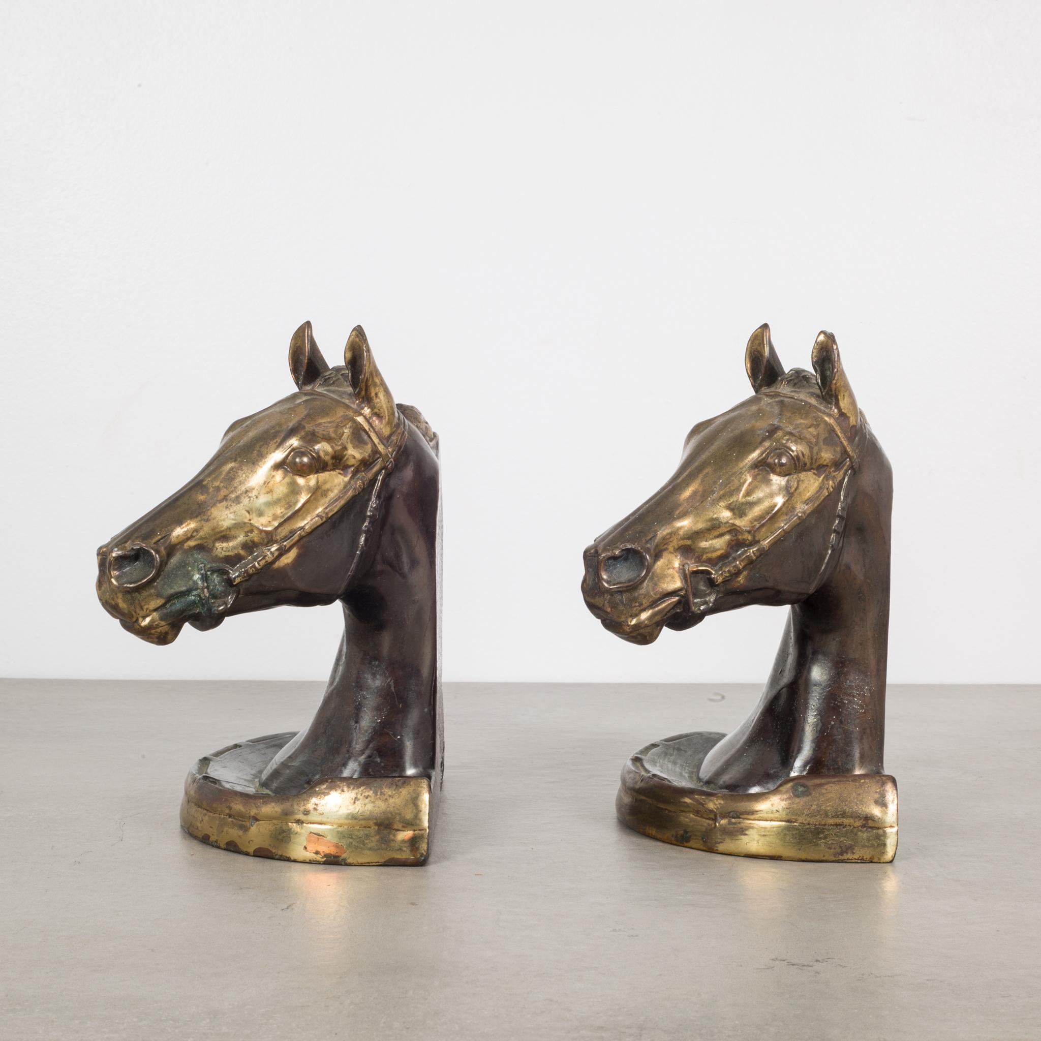 Art Deco Bronze-Plated Horse Head Bookends by Glady's Brown and Dodge, circa 1930