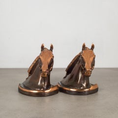 Bronze-Plated Horse Head Bookends by Glady's Brown and Dodge, circa 1946