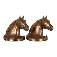 Bronze-Plated Horse Head Bookends by Glady's Brown and Dodge, circa 1946