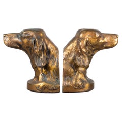 Bronze Plated Irish Setter Bookends, circa 1940