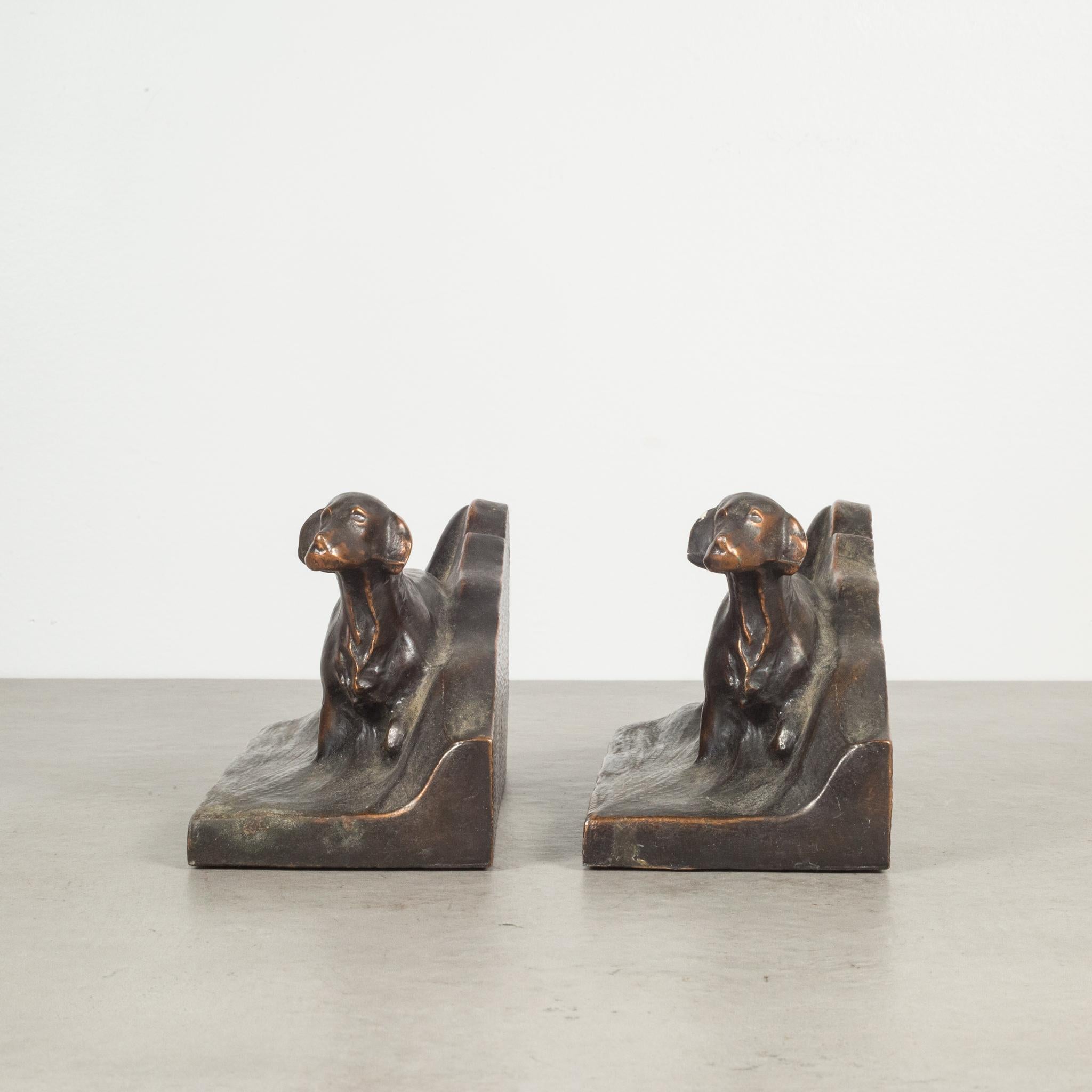 bronze dog bookends