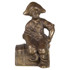 Bronzebeschichteter Pirat-Türstopper, um 1940