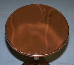 Bronze Plated Vintage Side Table Made on Solid Oak Base Part of Large Suite