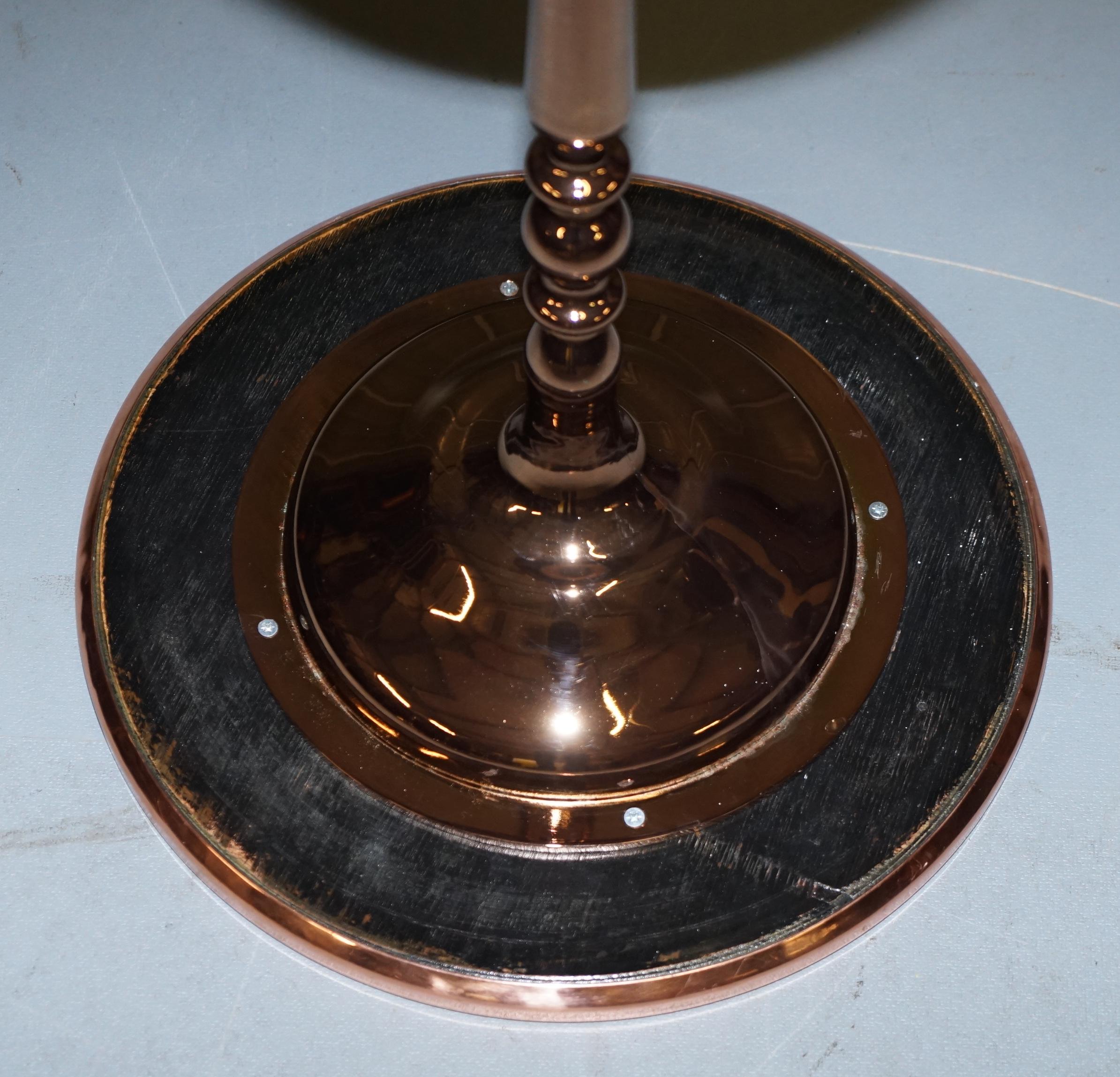 Bronze Plated Vintage Side Table Made on Solid Oak Base Part of Large Suite For Sale 3