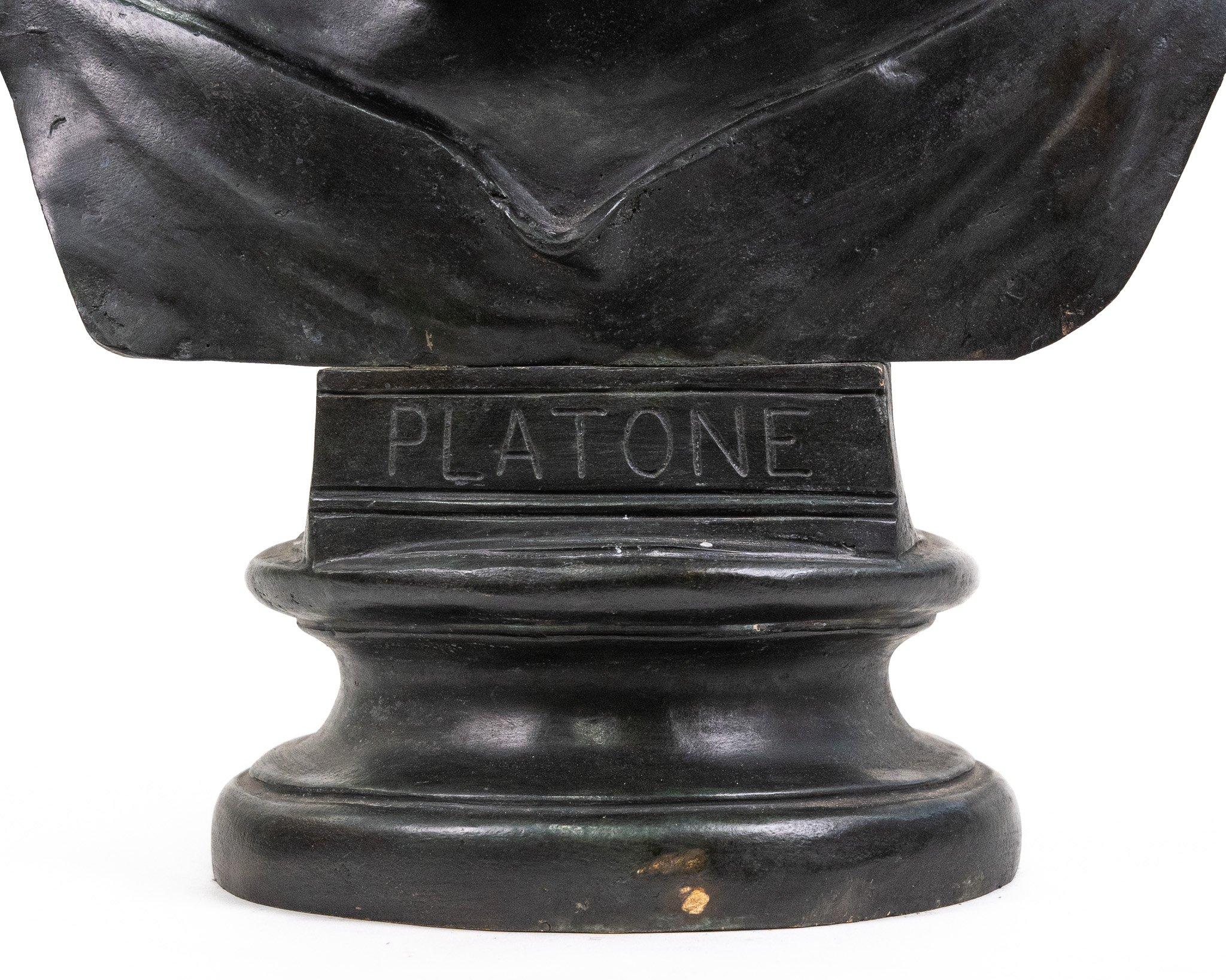 Platón de bronce, busto de bronce en Bueno estado para la venta en Rome, IT