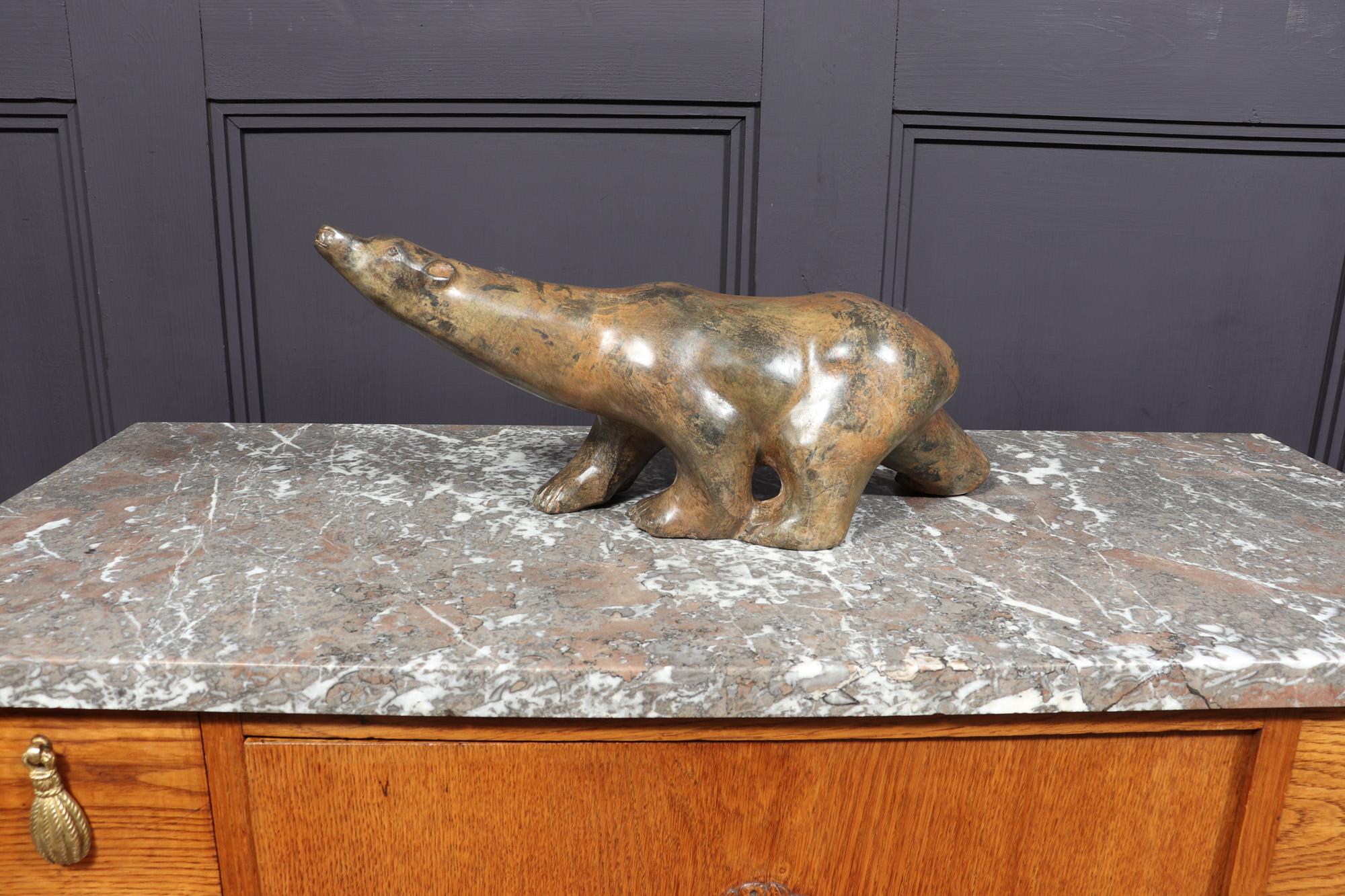 Bronze Polar Bear by P Chenet  For Sale 5
