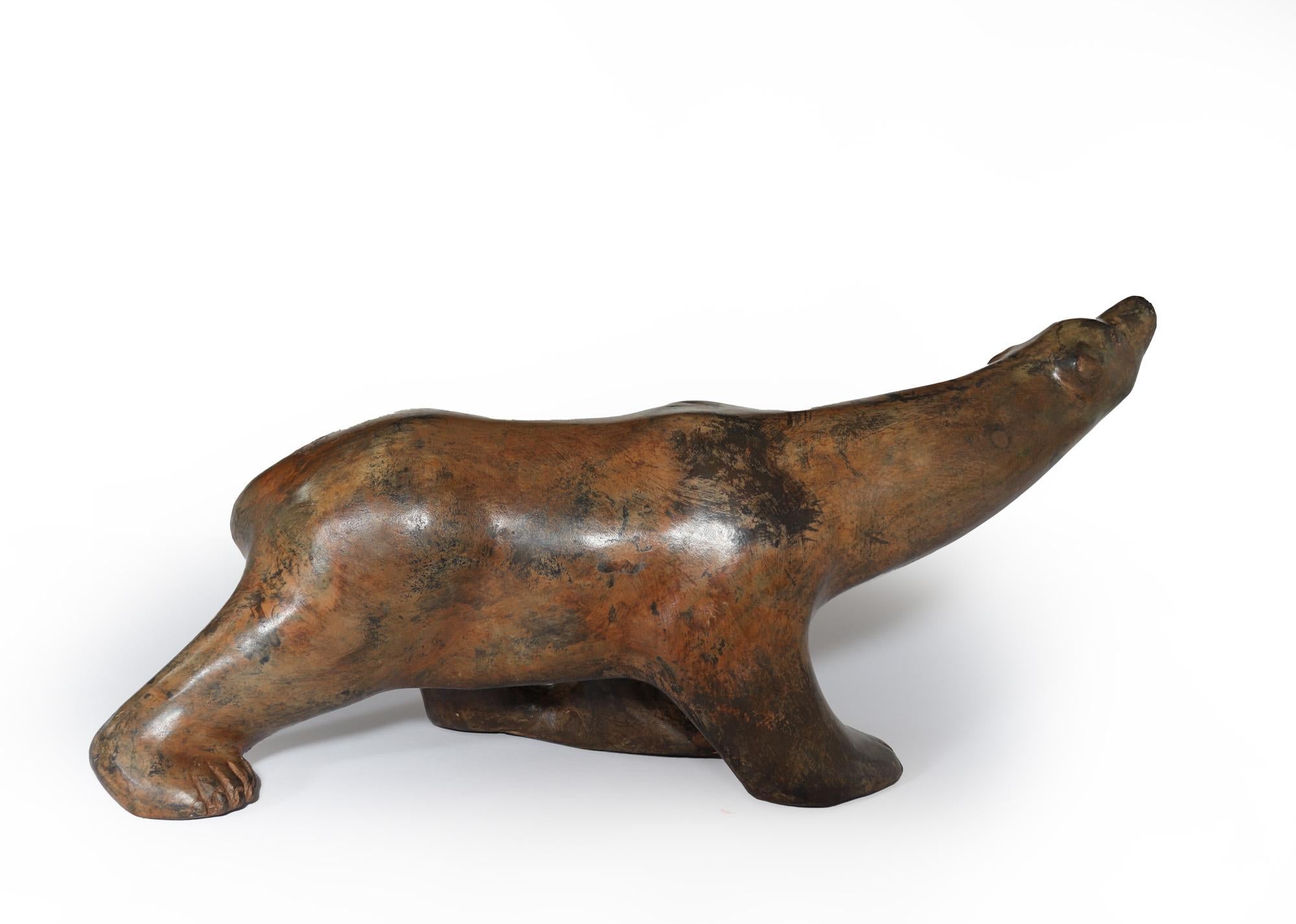 Postmoderne Notre ours polaire en bronze par P Chenet  en vente