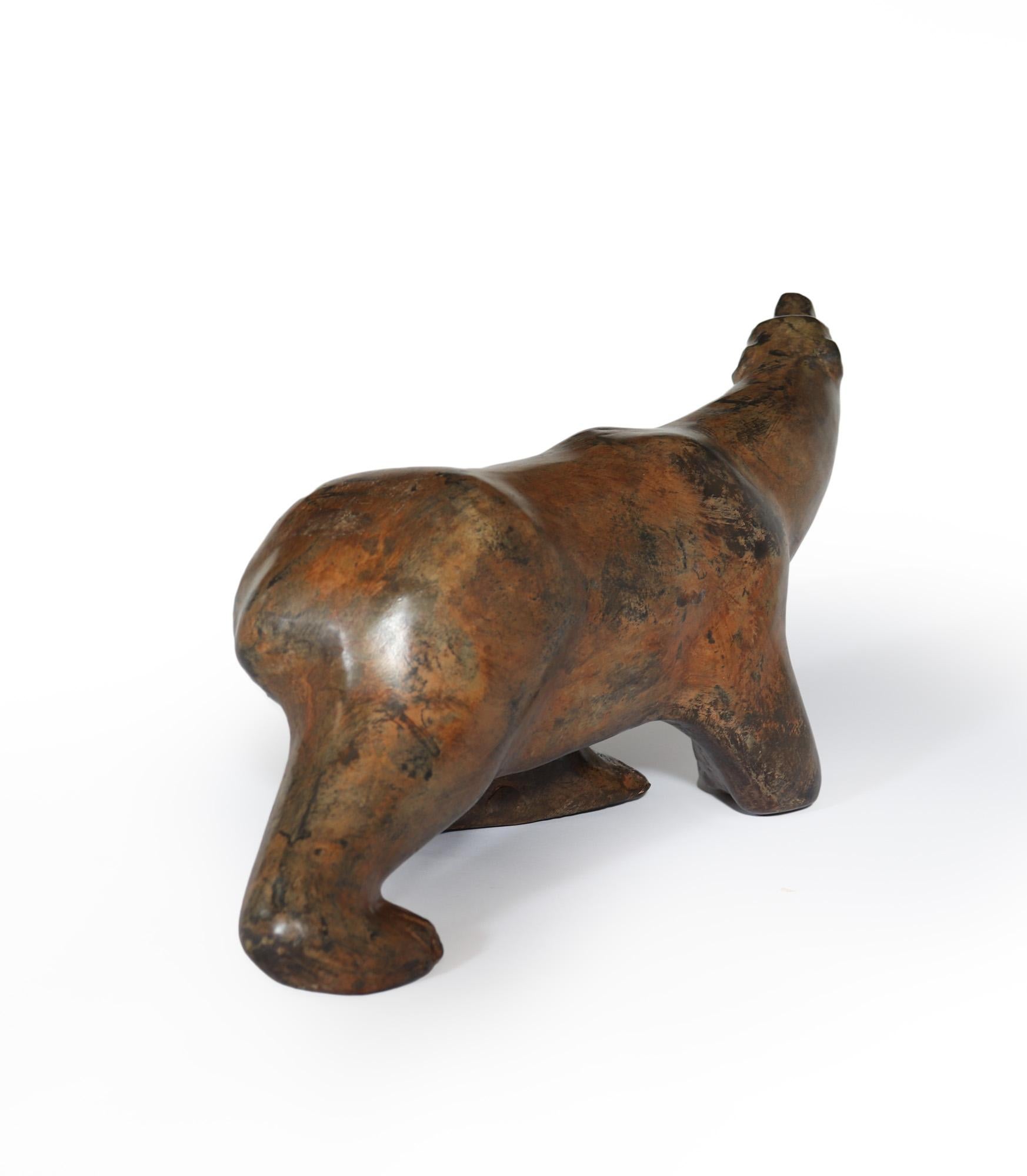 Post-Modern Bronze Polar Bear by P Chenet  For Sale