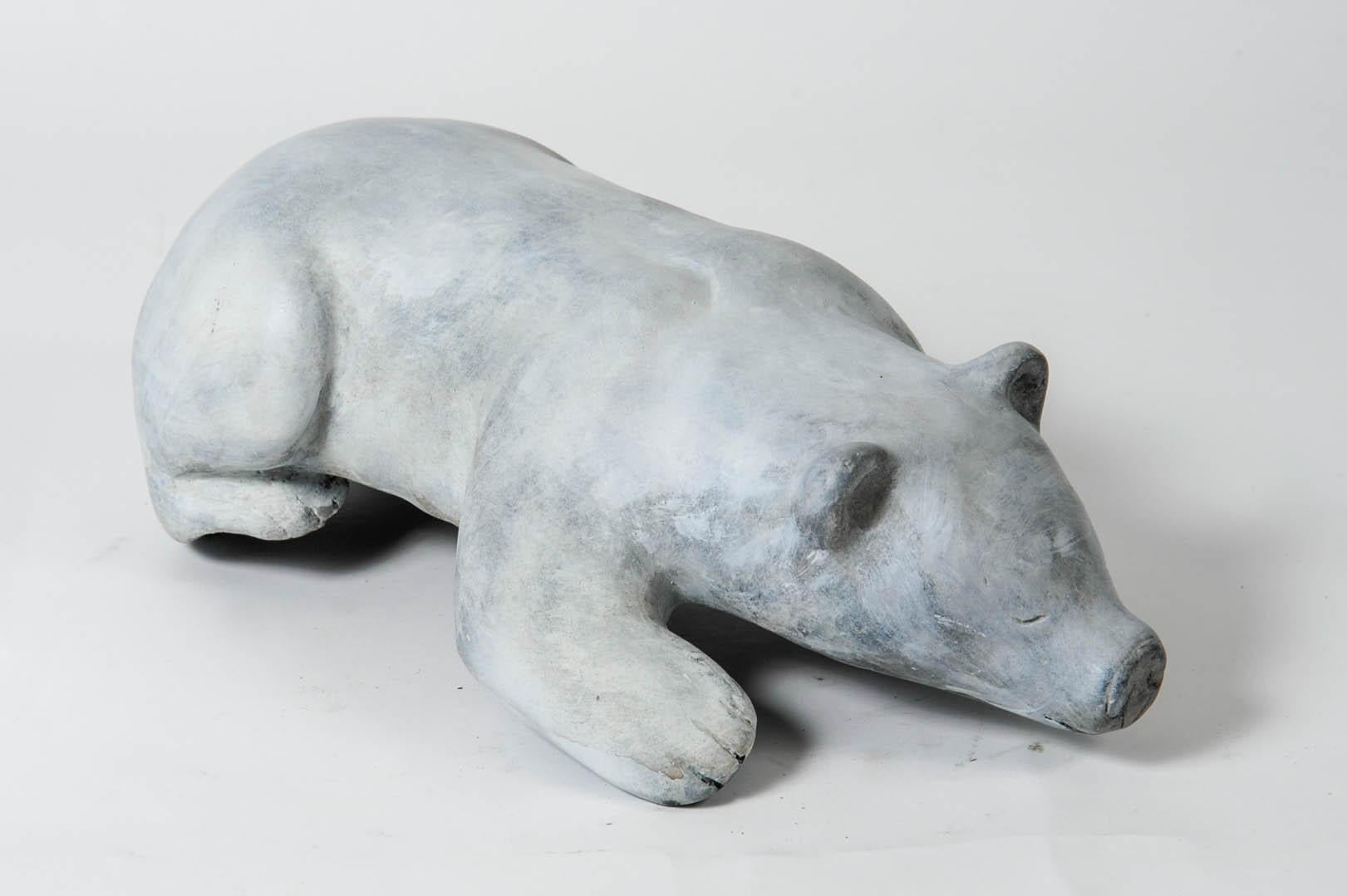 Bronze Polar Bear Signed In Excellent Condition In Bois-Colombes, FR