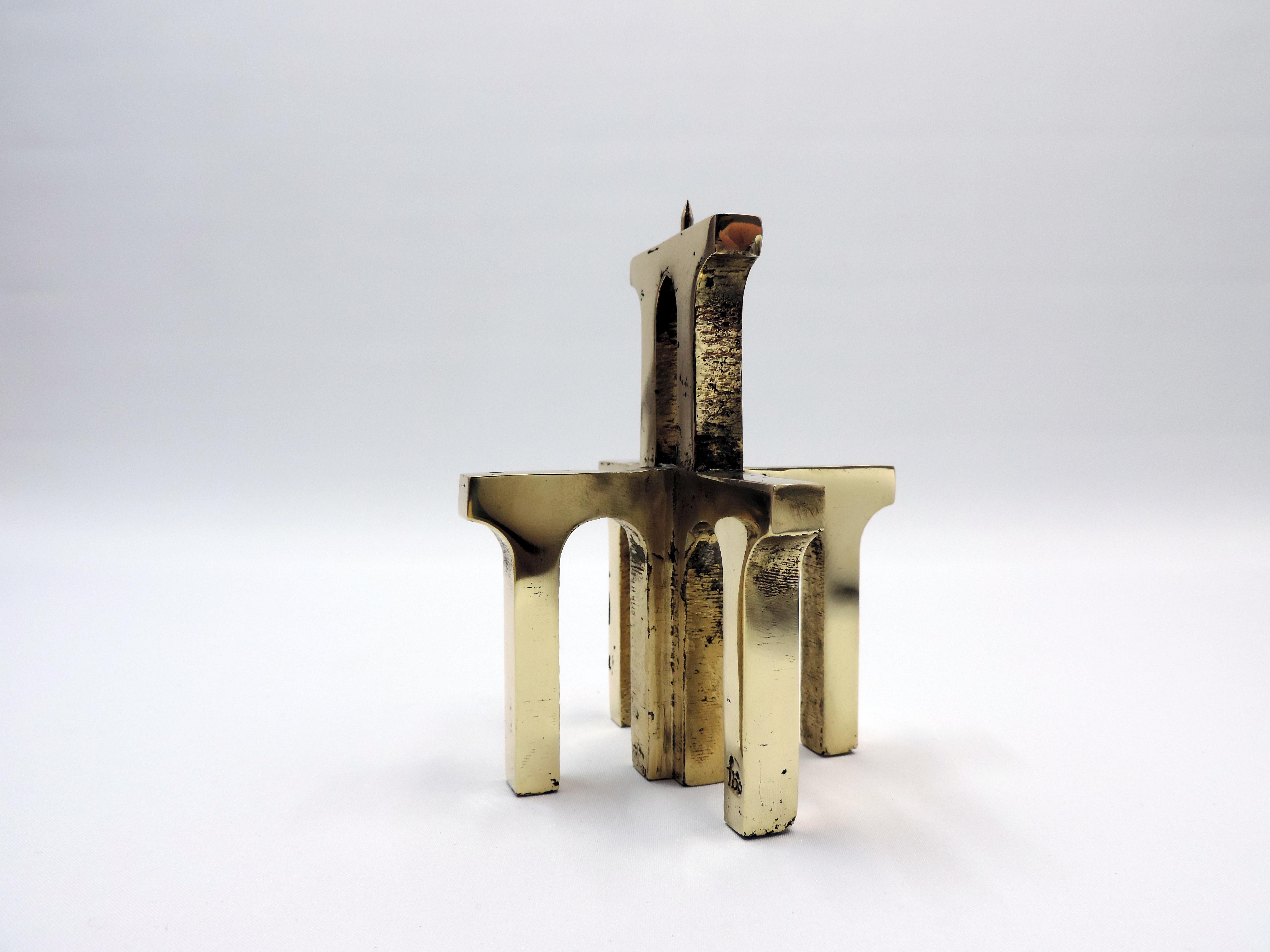 Bronze poliert Arches Kerzenhalter (Arts and Crafts) im Angebot