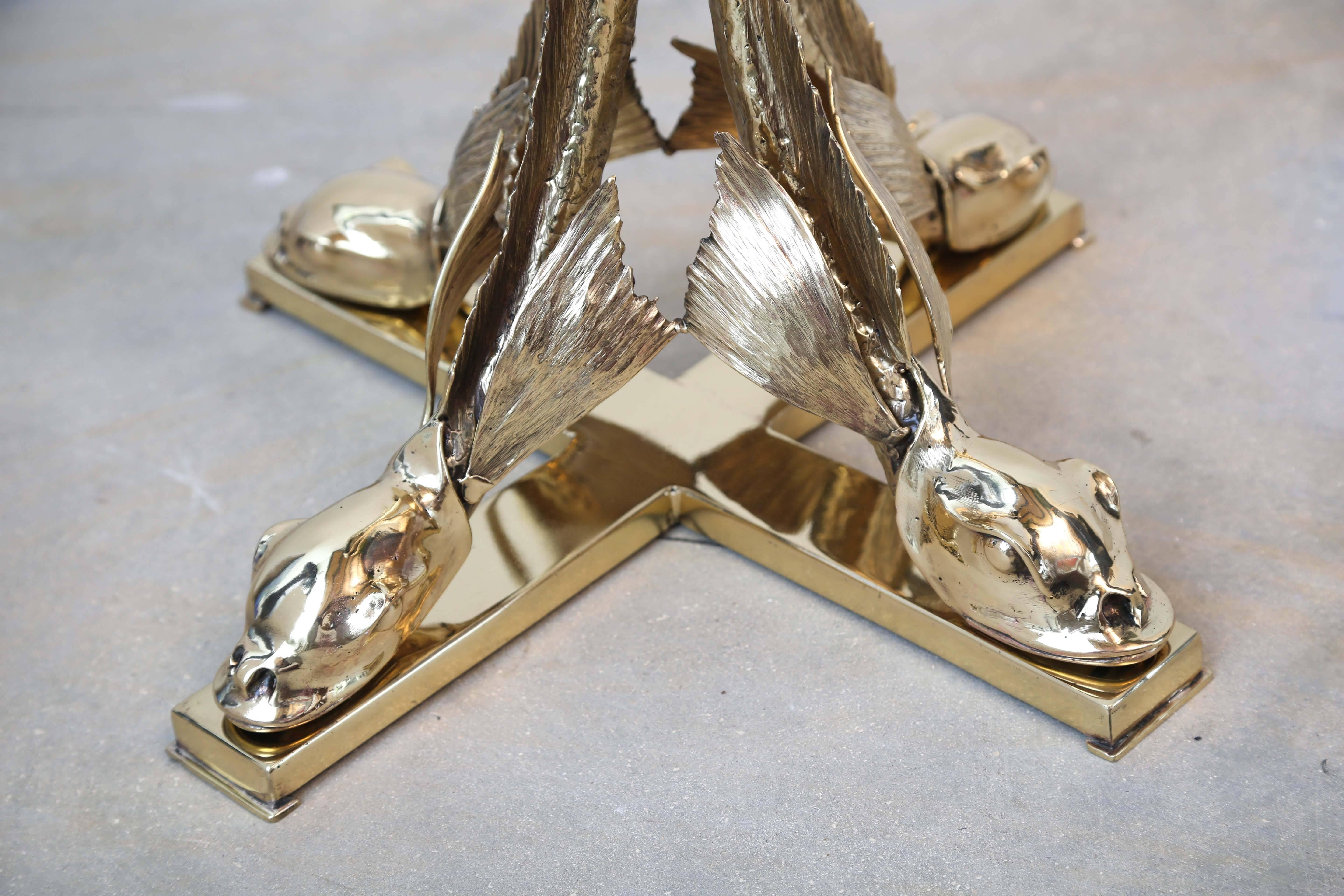 Bronze & Polished Brass Sculptural Planter by Jacques Duval Brasseur, circa 1970 1