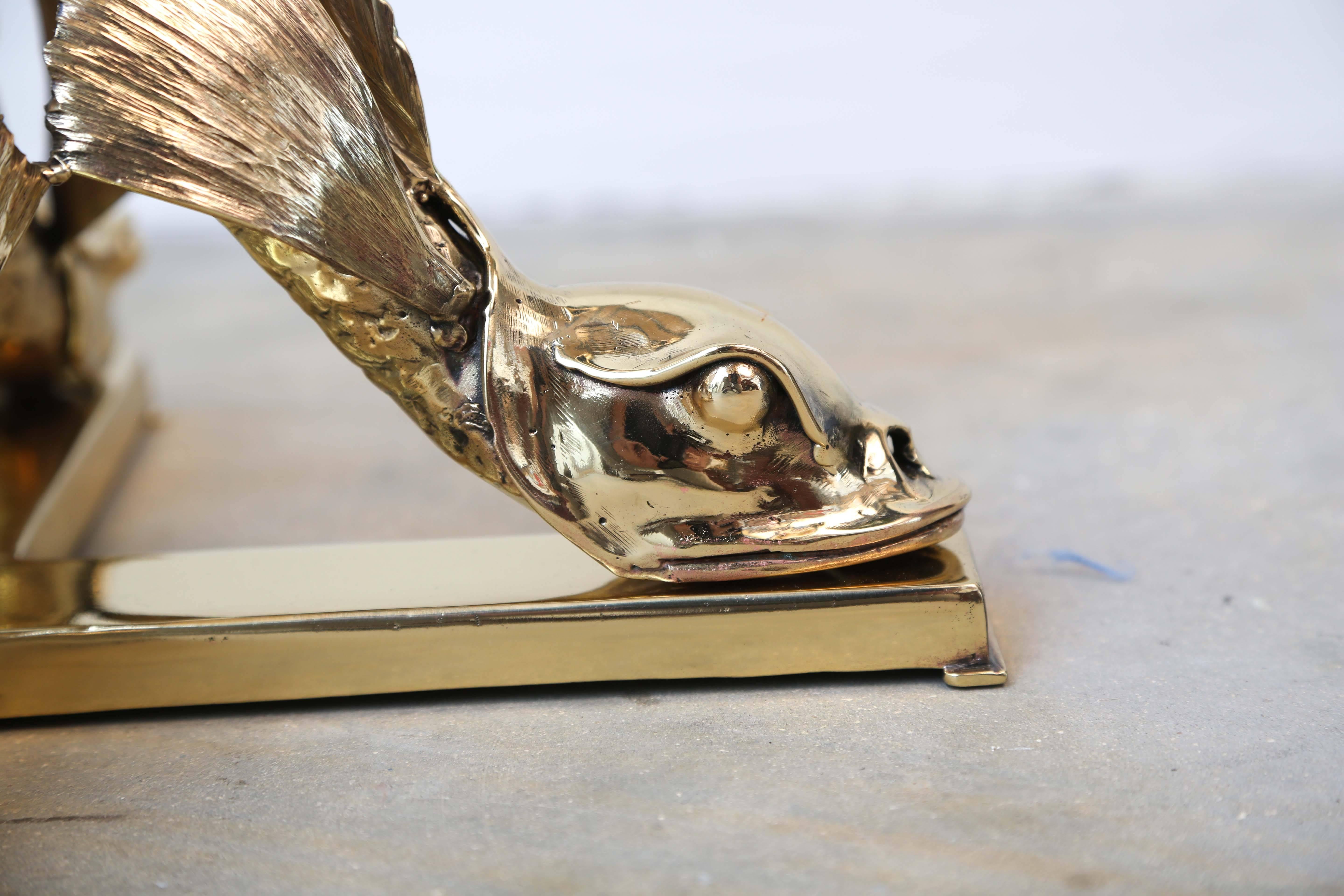 Bronze & Polished Brass Sculptural Planter by Jacques Duval Brasseur, circa 1970 2