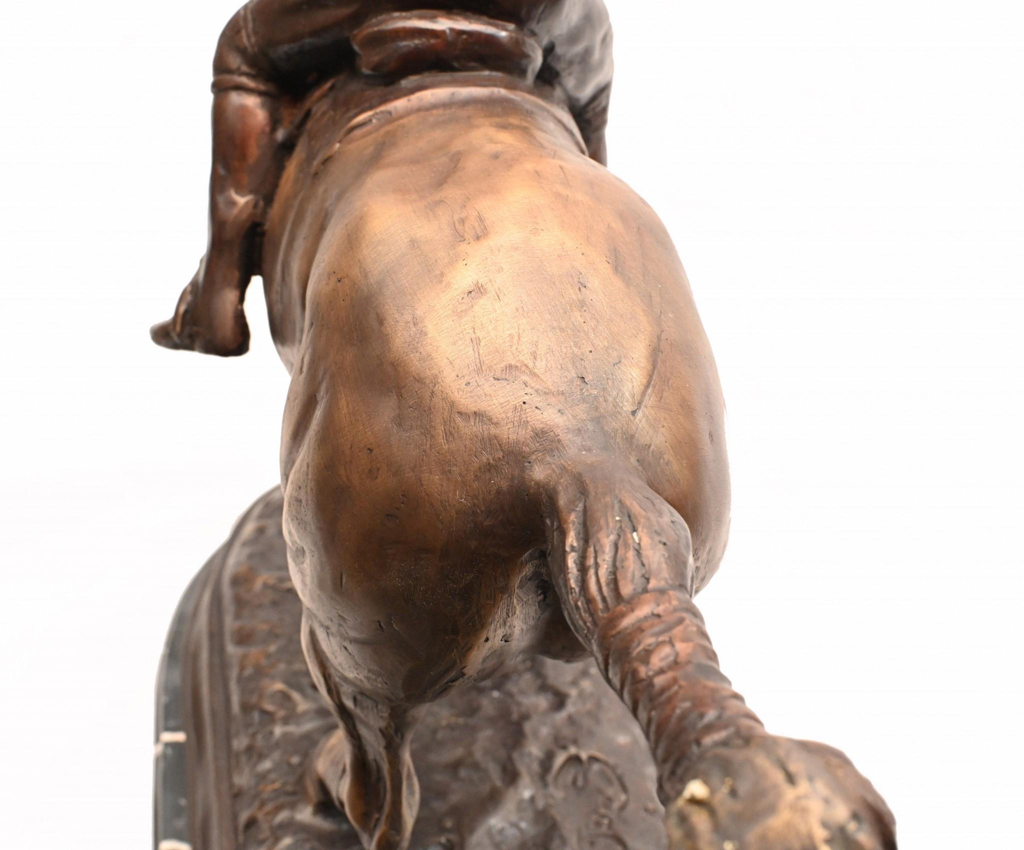 Bronze Polo Player Horse Jockey Statue Casting For Sale 7