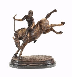 Estatua de Bronce de Jugador de Polo - Fundición de Jockey a Caballo