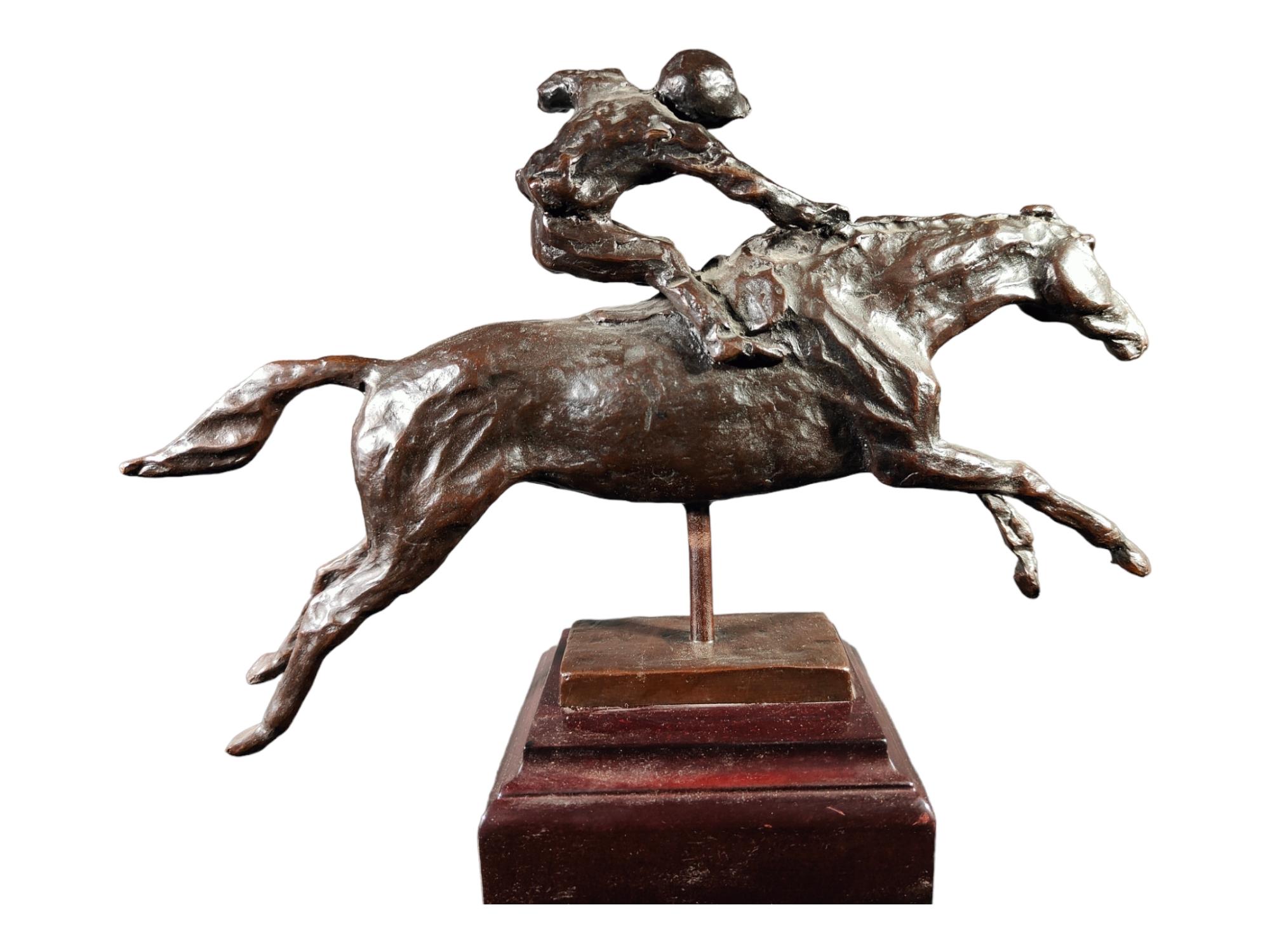 Bronze Sculpture de polo bronze en vente