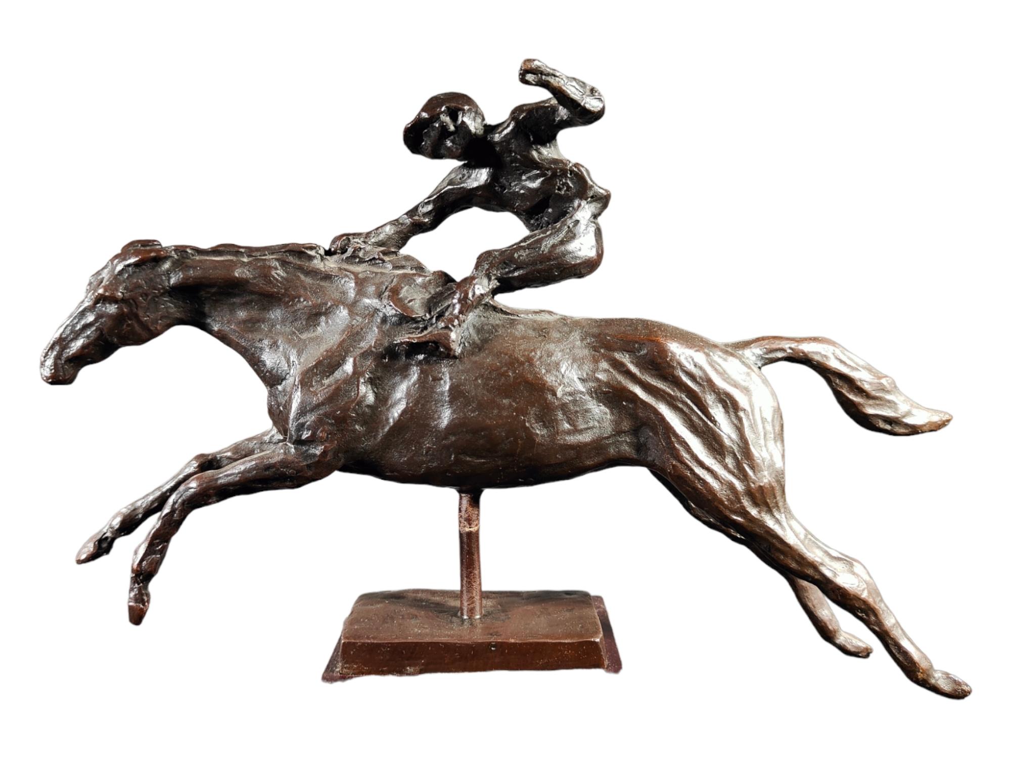 Bronze Polo Sculpture For Sale 3