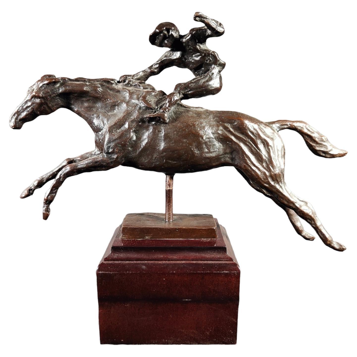 Sculpture de polo bronze en vente