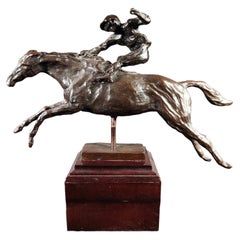 Vintage Bronze Polo Sculpture