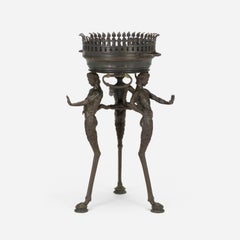 Bronze Pompeian Athénienne-Jardinière attributed to Sabatino De Angelis & Fils