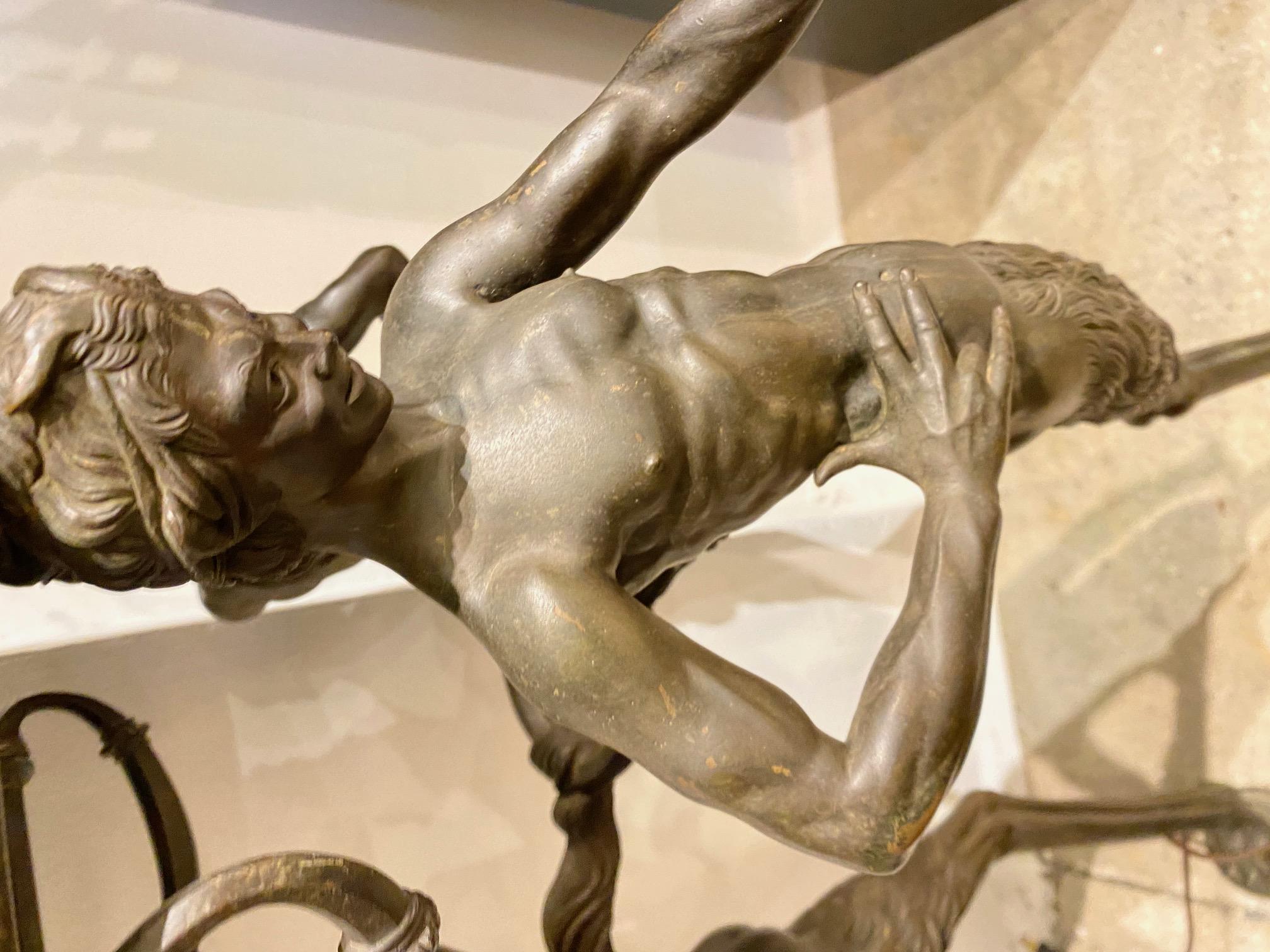 Bronze Pompeian Athénienne-Jardinière attributed to Sabatino De Angelis & Fils in vendita 1