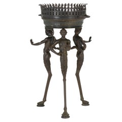 Bronze Pompeian Athénienne-Jardinière attributed to Sabatino De Angelis & Fils