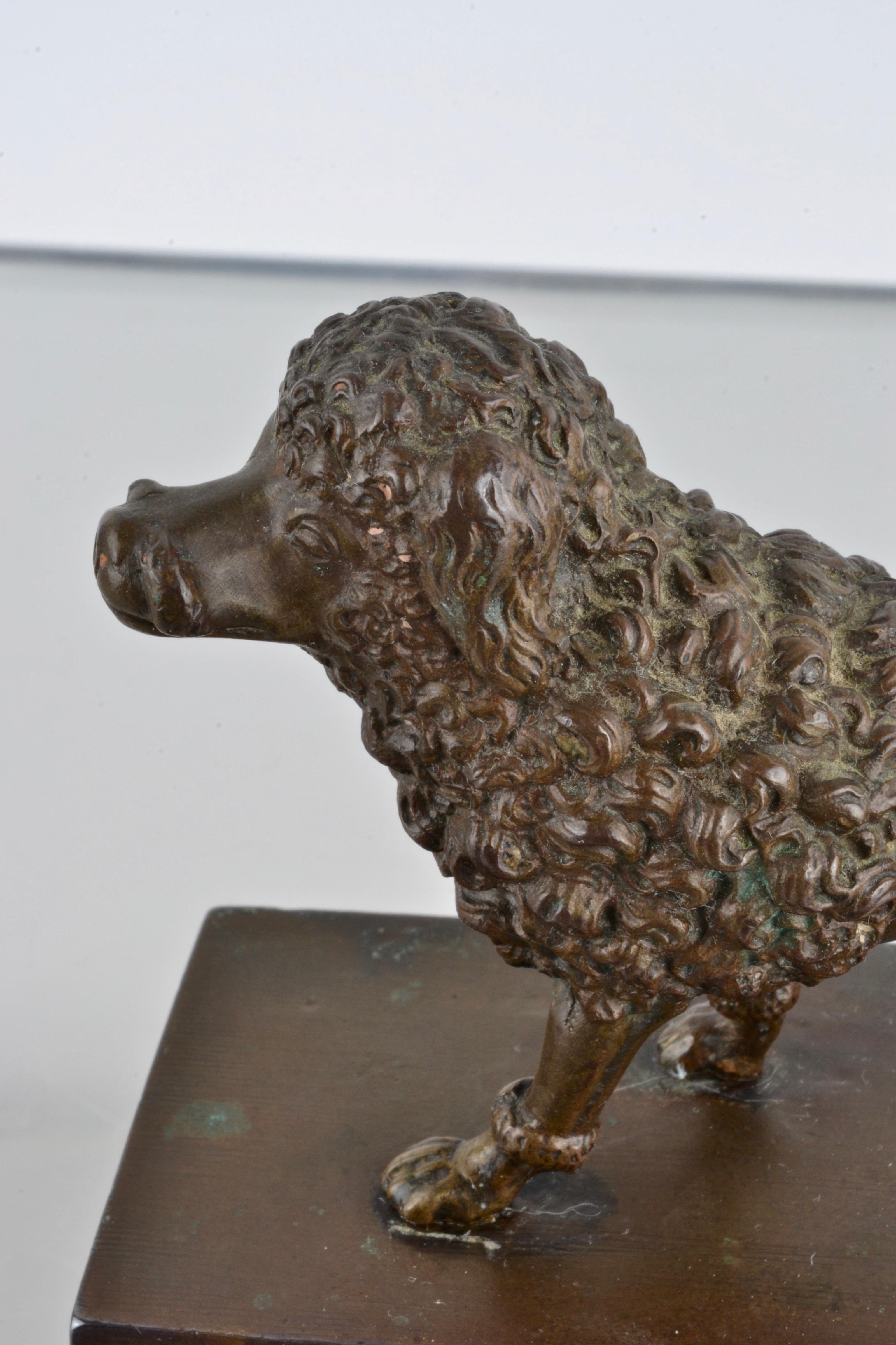 Bronze Poodle Inkwell, France, 19th Century For Sale 4