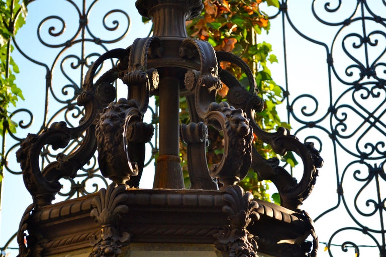 Classical Roman Bronze Porte Cochere Lantern For Sale