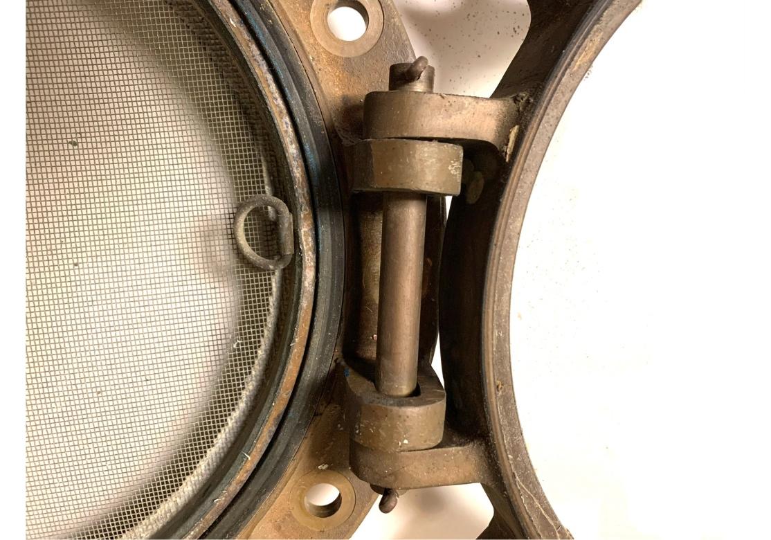 Bronze Porthole With Mesh Screen #3 For Sale 1