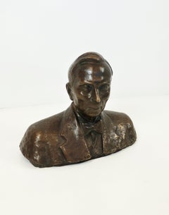 Porträtbüste aus Bronze von Elias Ilkka, Finnland, 1951