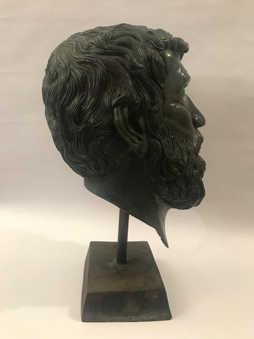 Bronze Portrait Bust of a Bearded Man For Sale 5