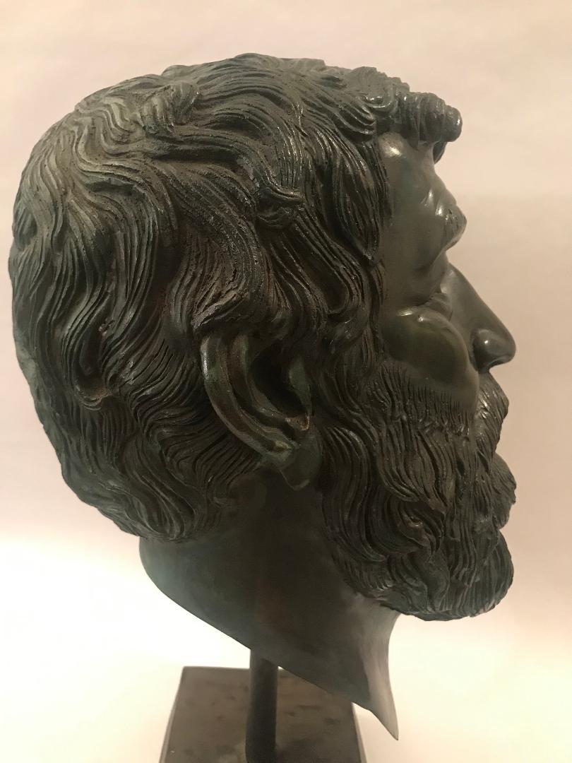 Bronze Portrait Bust of a Bearded Man For Sale 7