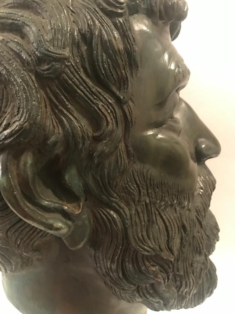 Bronze Portrait Bust of a Bearded Man For Sale 8