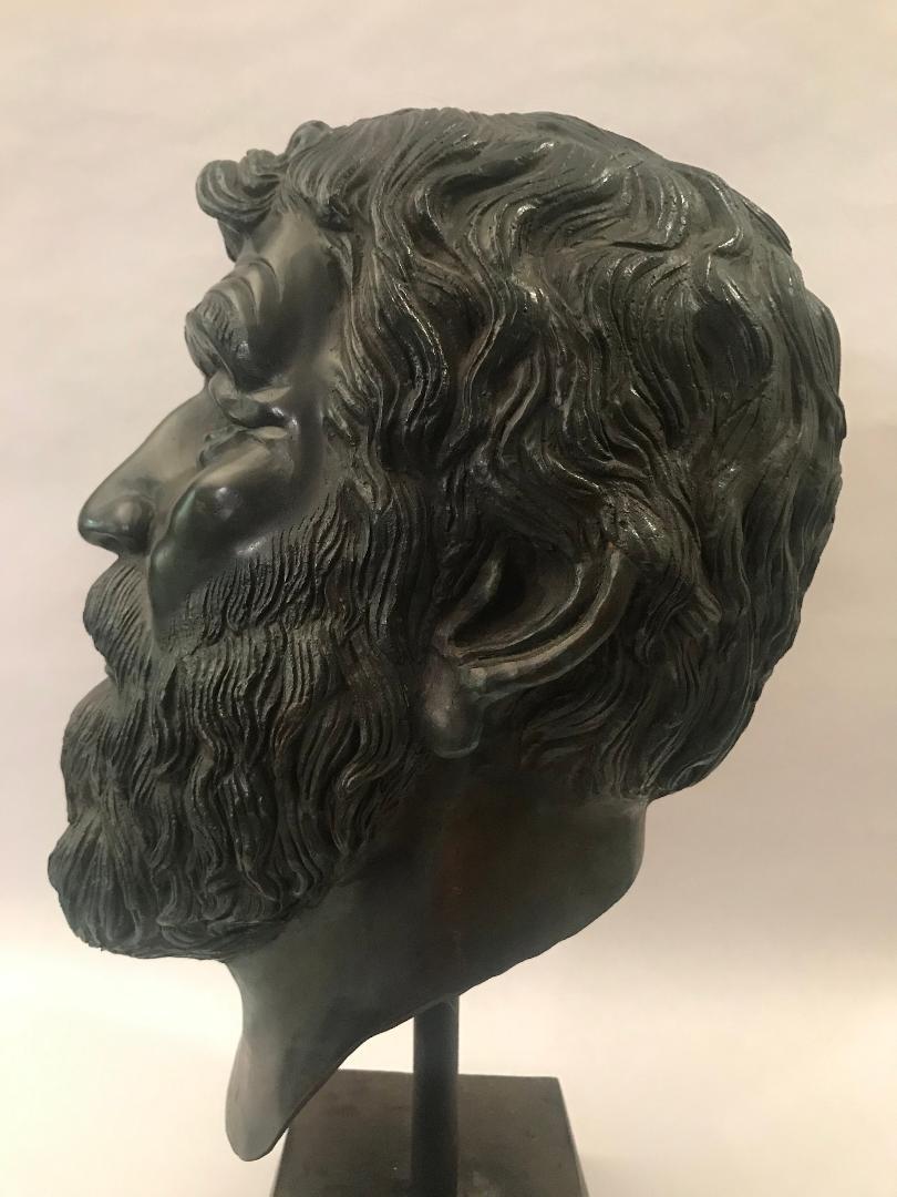 Bronze Portrait Bust of a Bearded Man For Sale 2