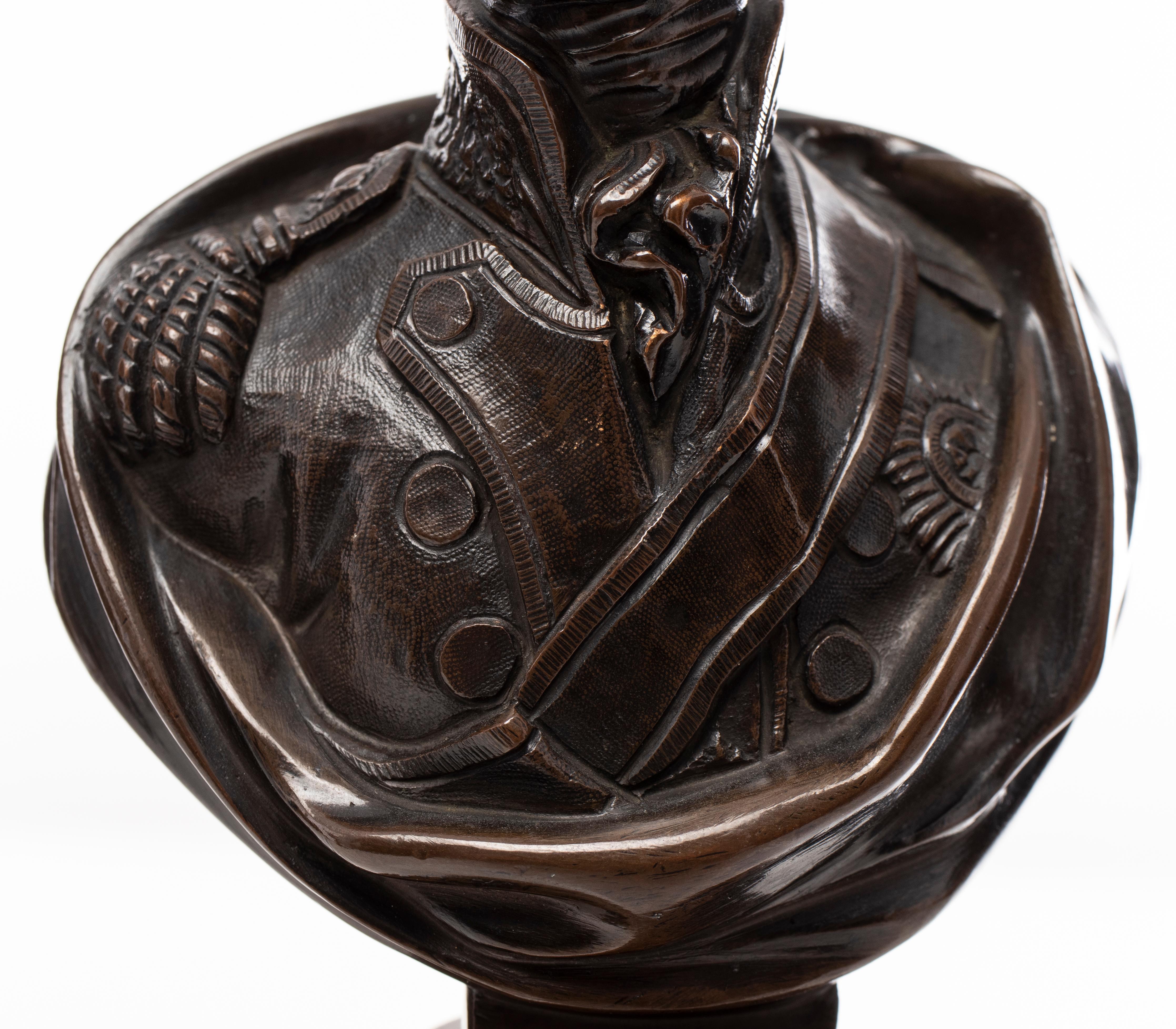 Bronze Portrait Bust of a Military Figure 4