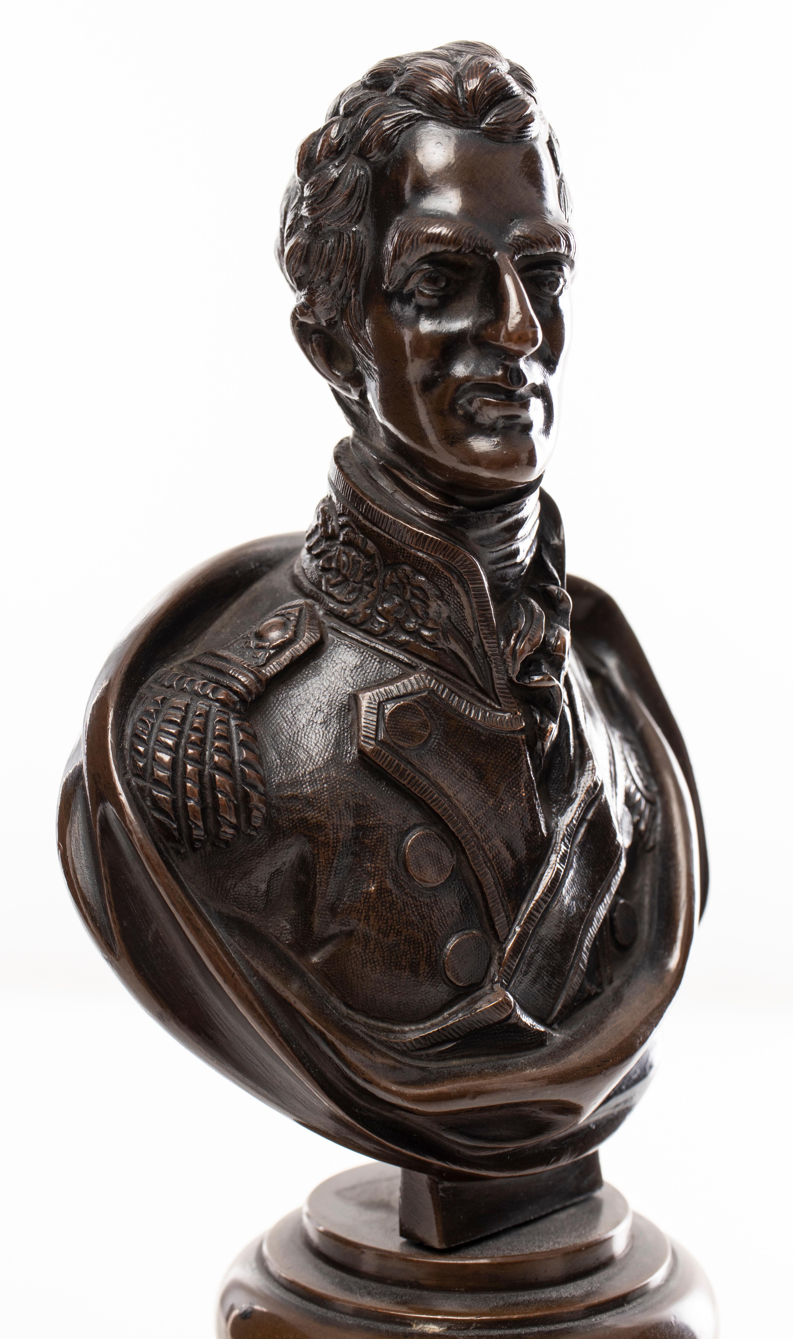 Bronze Portrait Bust of a Military Figure 1