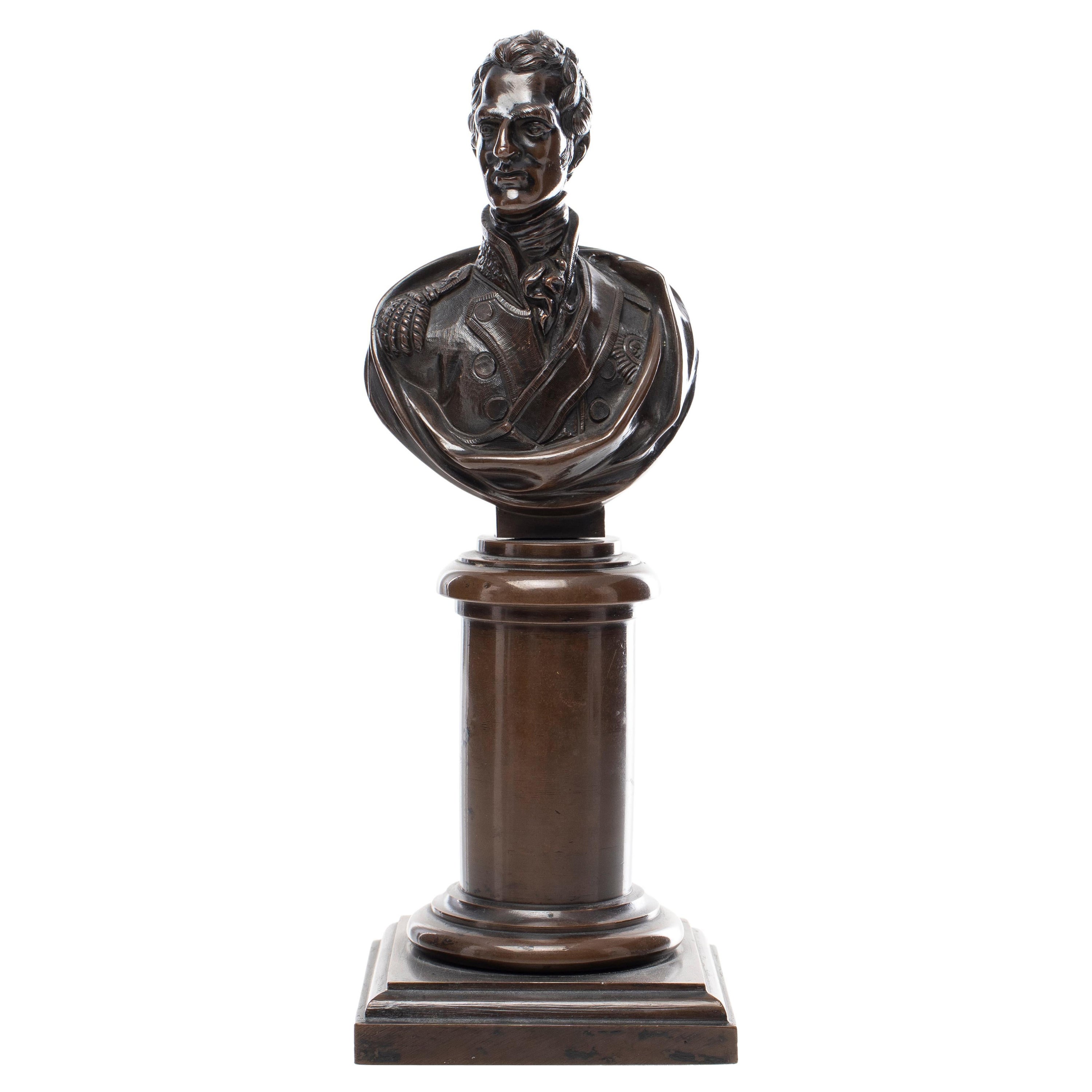 Bronze Portrait Bust of a Military Figure