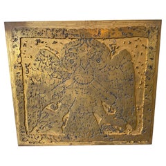 Vintage Bronze Printing Plate of Owl