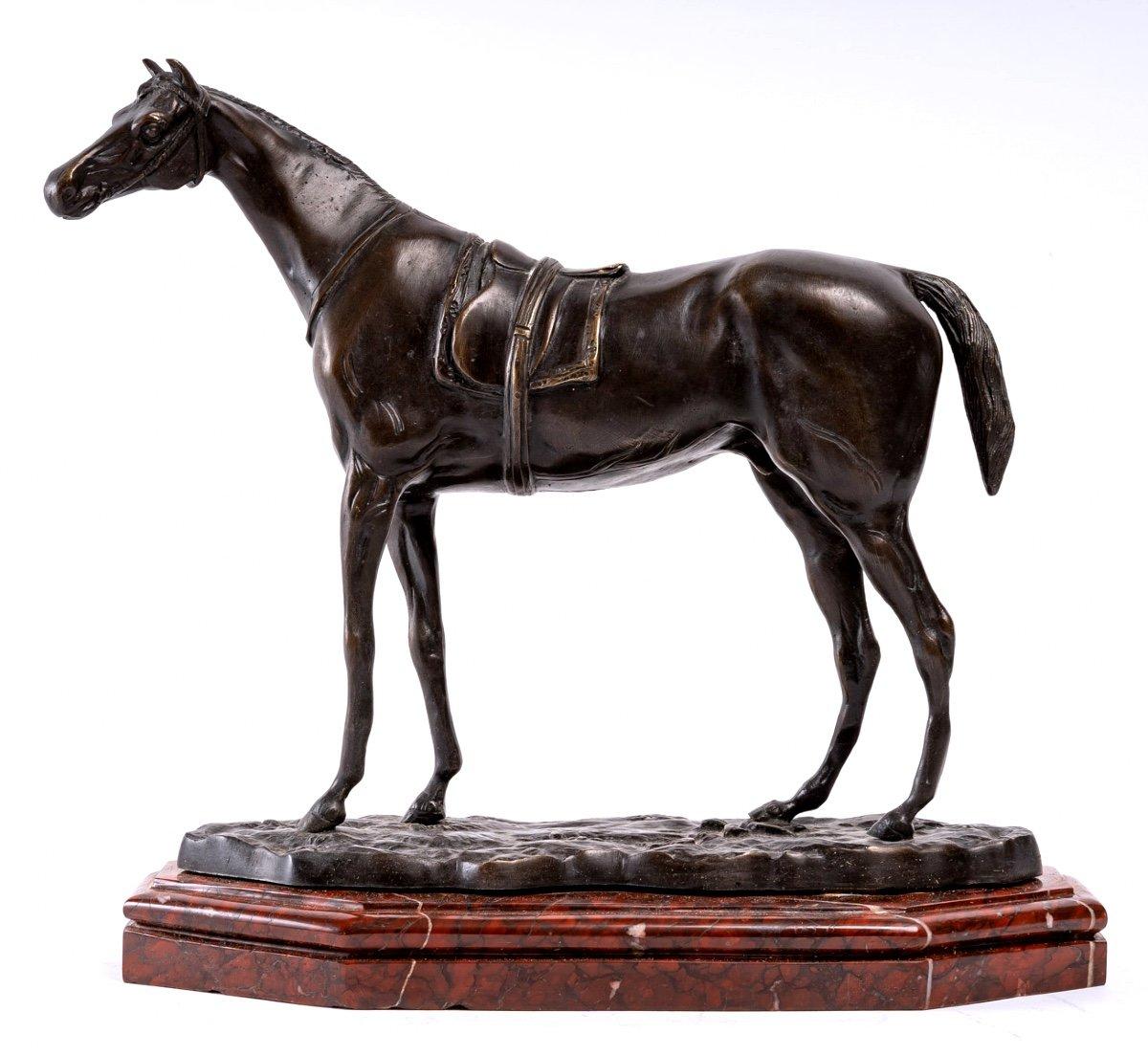 Bronze Proof - Standing Race Horse - John Willis Good - Period: Art Nouveau In Excellent Condition For Sale In CRÉTEIL, FR