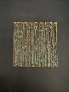 Bronze Push-Pull Door Handle, Brutalist Design, European, 20th Century