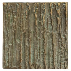 Bronze Push-Pull Door Handle, Brutalist Design, European, 20th Century