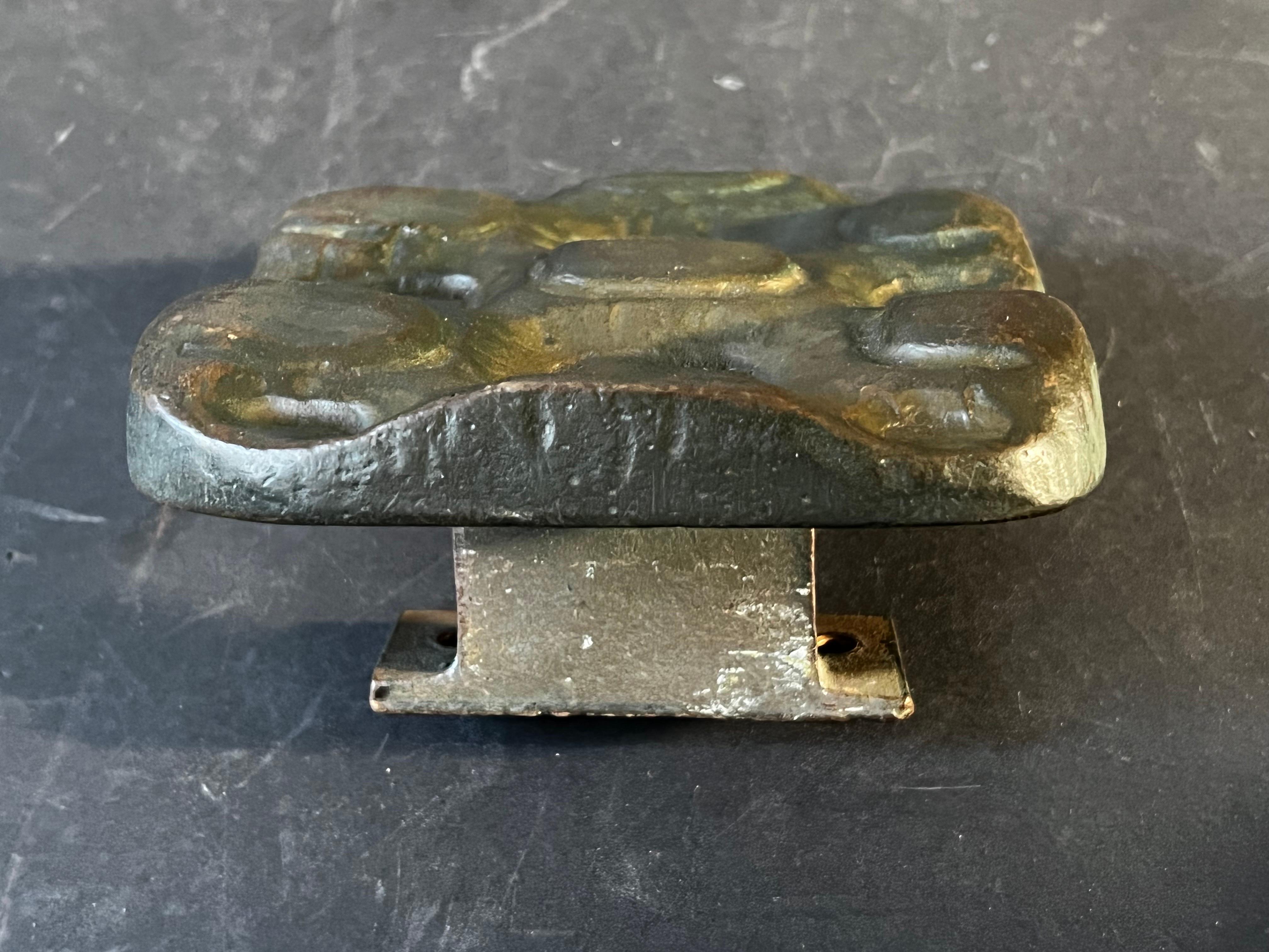 20th Century Bronze Push-Pull Door Handle with Contoured Design For Sale