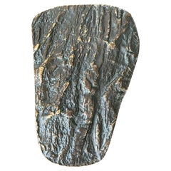 Bronze Push-Pull Door Handle with Rock or Bark Relief Pattern
