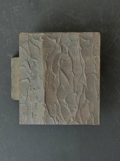 Bronze Push-Pull Handle with Textured & Contoured Design, 20th Century