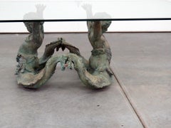 Bronze Putti Di Mare Glass Top Coffee Table