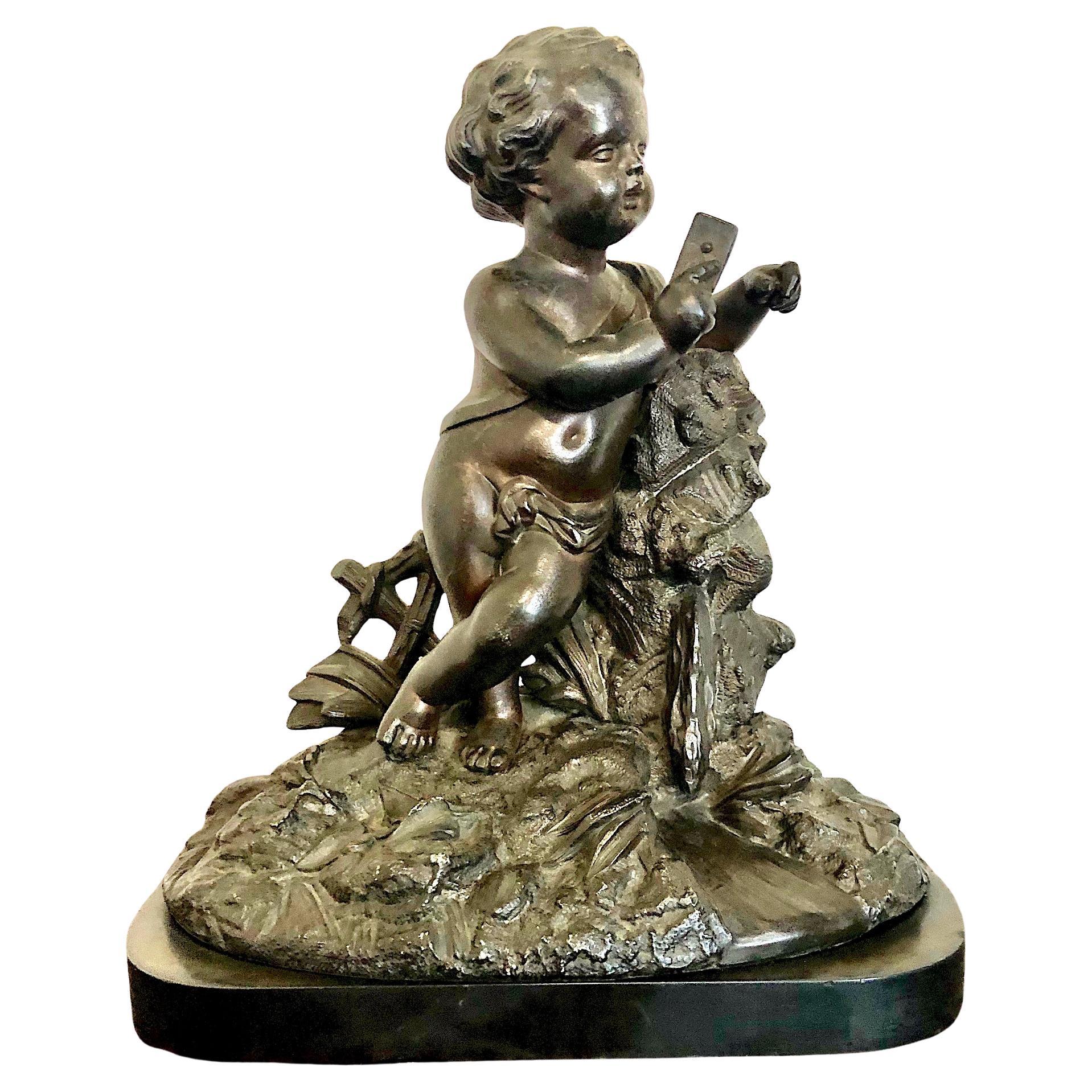 Bronze Putti Watch Stand im Angebot