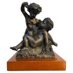 Putti en bronze avec des raisins, 19e siècle