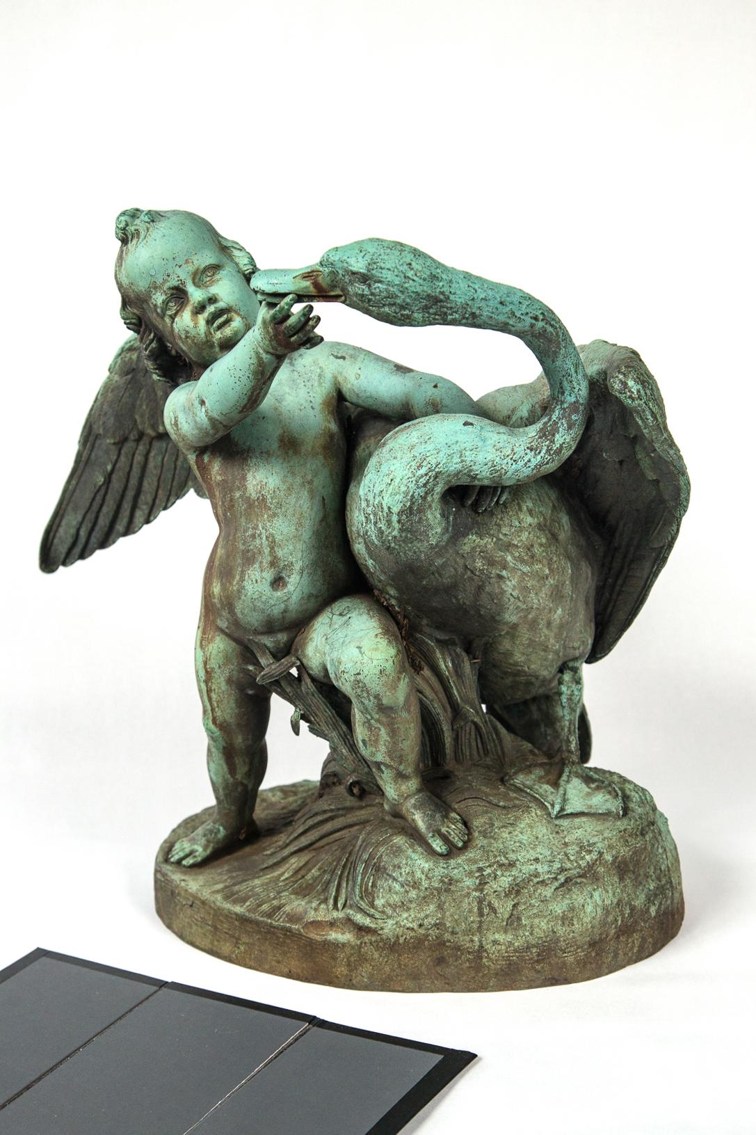 Green patina, signed on the base Pradier. Extremely well chased and chiseled details. 
James Pradier, 1790-1852.
       