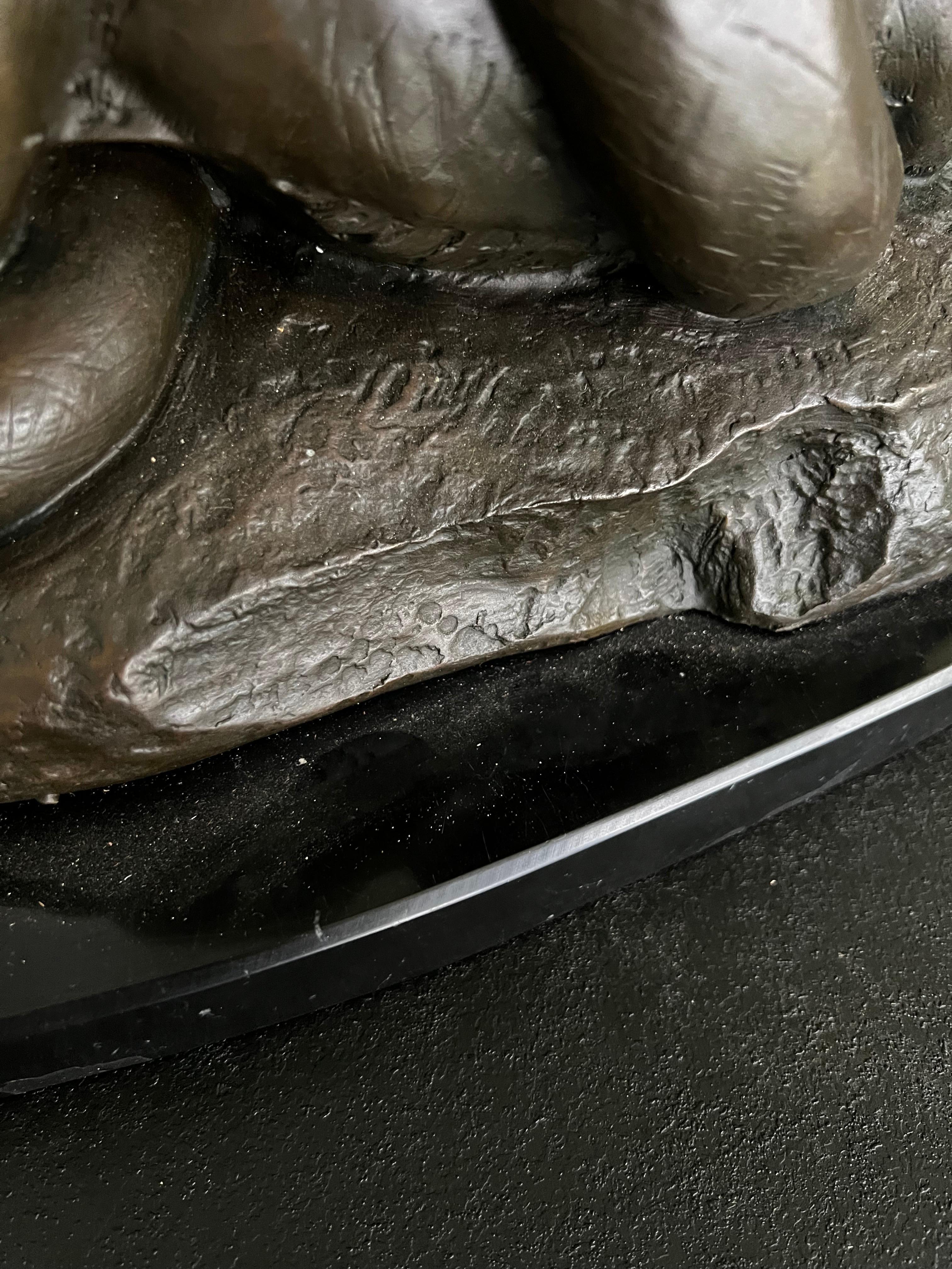 Bronze Python Killing Gnu Sculpture after Antoine-Louis Barye For Sale 3