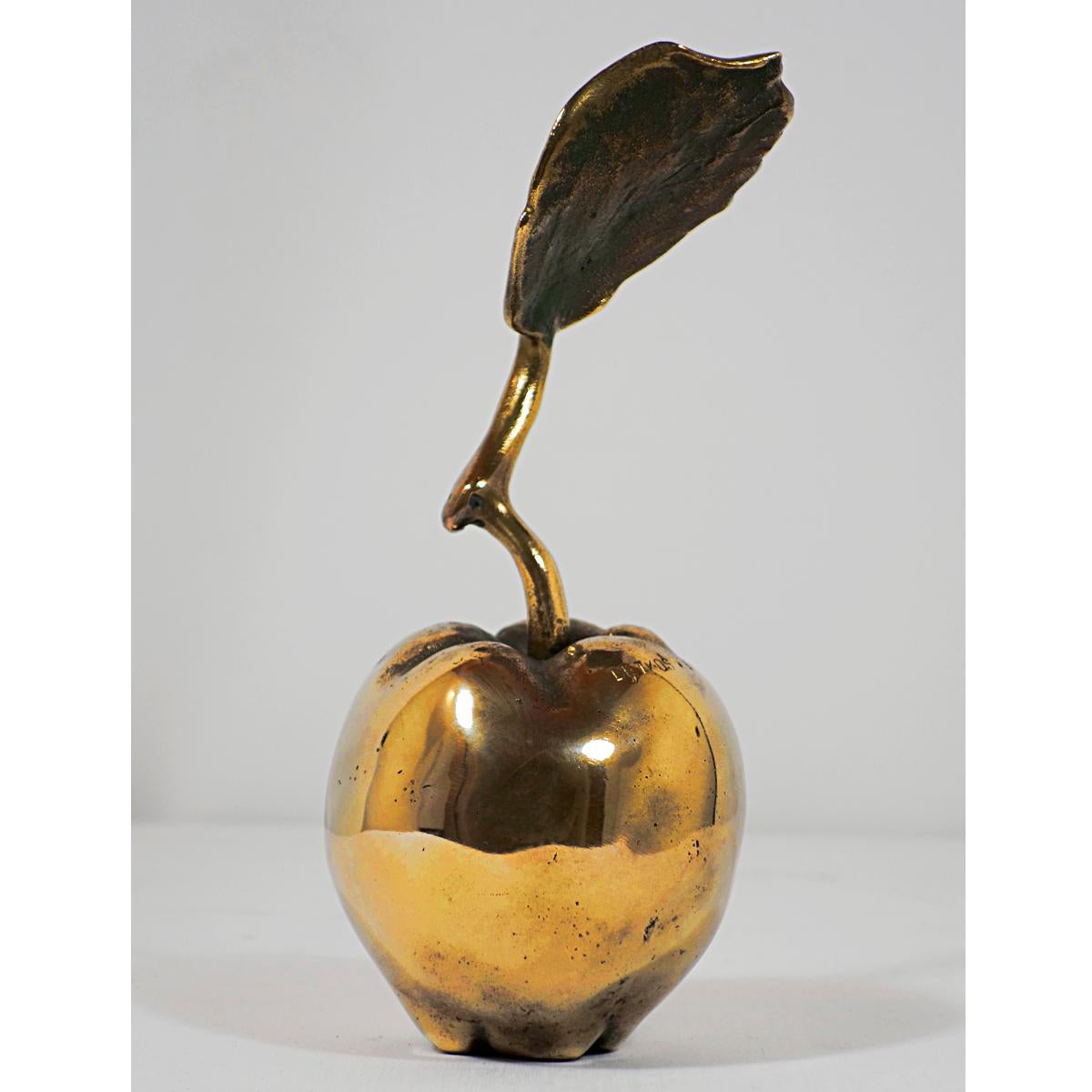 Late 20th Century Bronze Quince Made by Polish Artist Aleksander Detkos For Sale