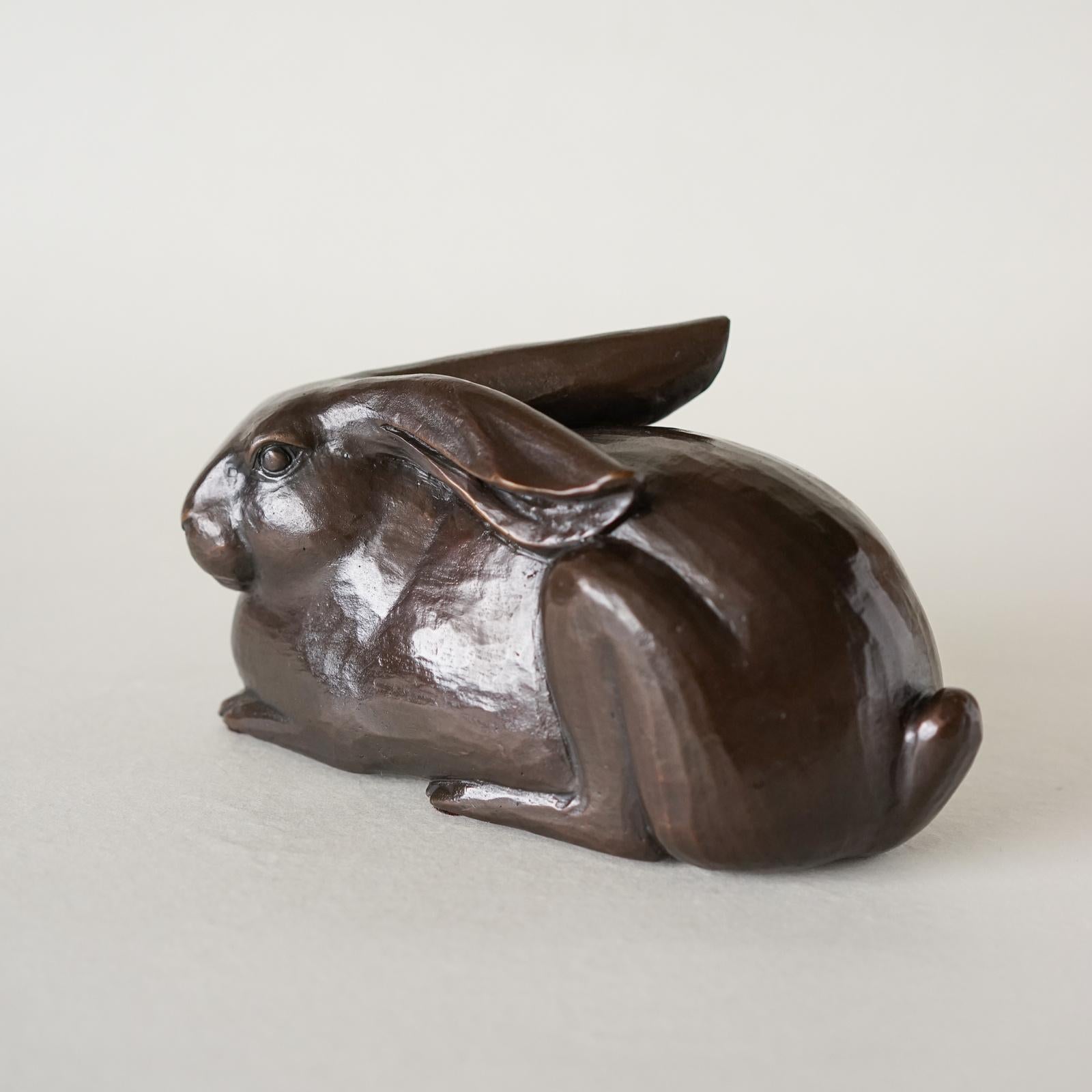 Thai Bronze Rabbit Sculpture by Alexander Lamont For Sale